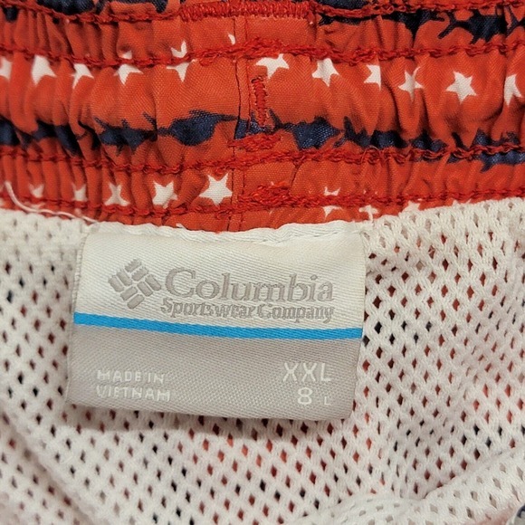 Columbia PFG Mens Size 2XL Super Backcast 8" Swim Fishing Shorts Mesh Lined Red - Picture 2 of 11